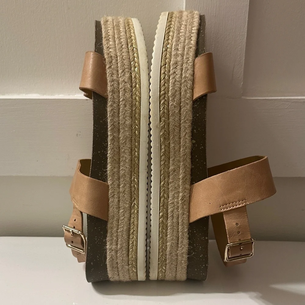 🌴🤎Chelsea Crew Tan Platform Espadrille Sandals•Size 8🤎🌴